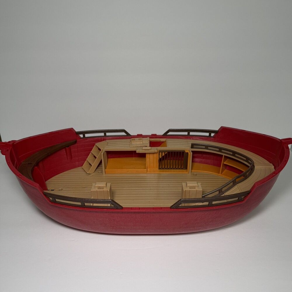 Vintage Playmobil Noah’s Ark Red Boat Really Floats Imagination 2000s Incomplete - Picture 5 of 16